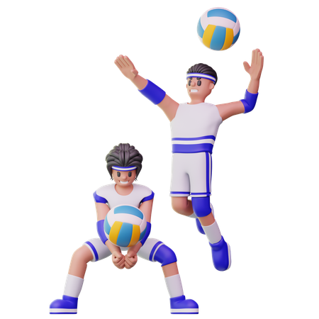 バレーボール  3D Illustration
