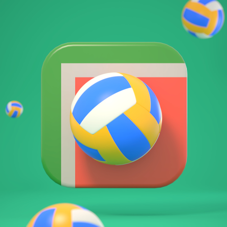 Volleyball  3D Illustration