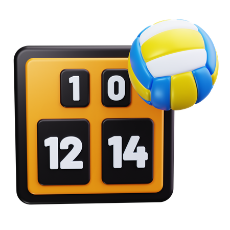 Volleyball-Anzeigetafel  3D Icon