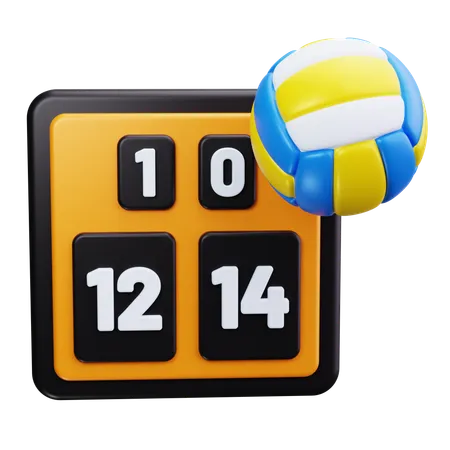 Volleyball-Anzeigetafel  3D Icon