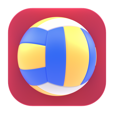 Volleyball App  3D Icon