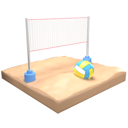Volleyball Beach  3D Icon