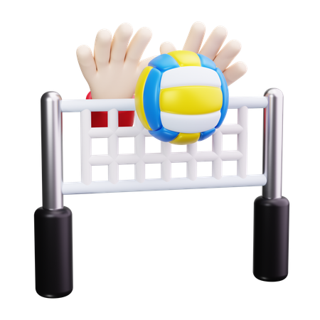 Volleyball Block  3D Icon