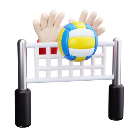 Volleyball Block  3D Icon