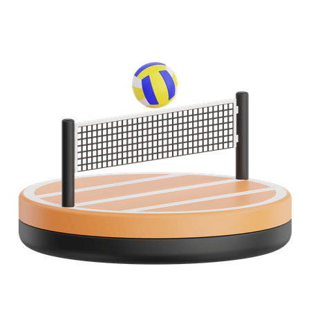 Volleyball Field  3D Icon
