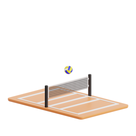 Volleyball Field  3D Icon