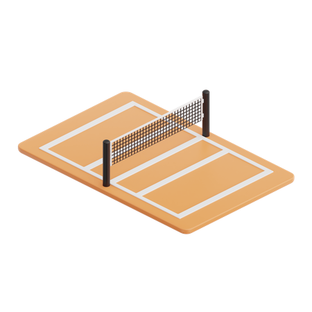 Volleyball Field  3D Icon