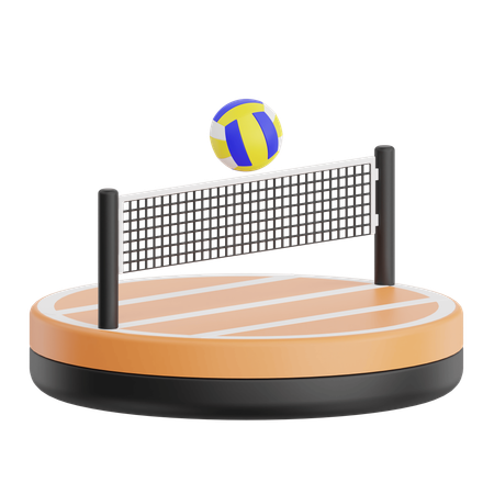 Volleyball Field  3D Icon