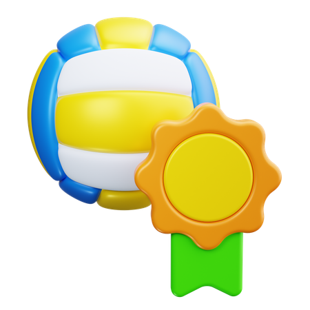 Volleyball Medal  3D Icon