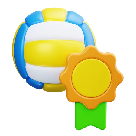 Volleyball Medal  3D Icon