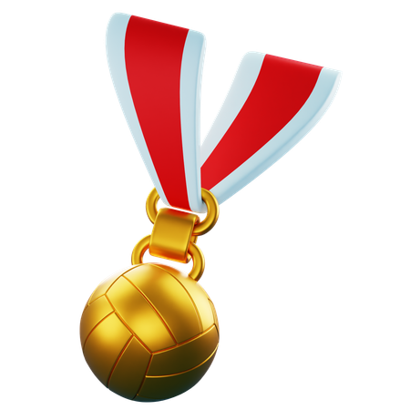 Volleyball Medal  3D Icon