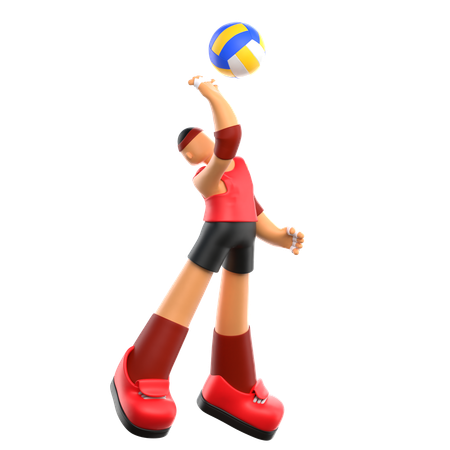 Volleyball Player  3D Illustration