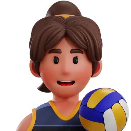 Volleyball Player 3D Icon