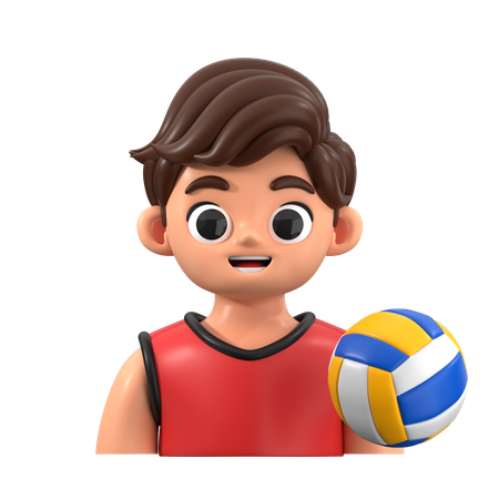 Volleyball Player Avatar  3D Icon