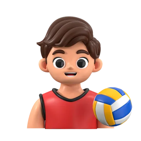 Volleyball Player Avatar  3D Icon