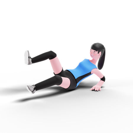 Volleyball player fallen  3D Icon