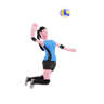 volleyball girl emoji 3d