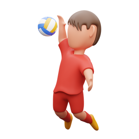 Volleyball spike  3D Icon