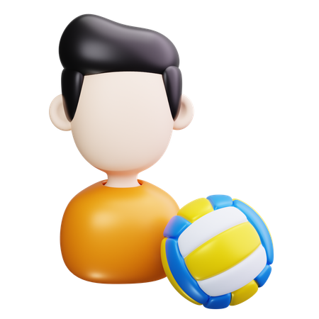 Volleyballspieler  3D Icon