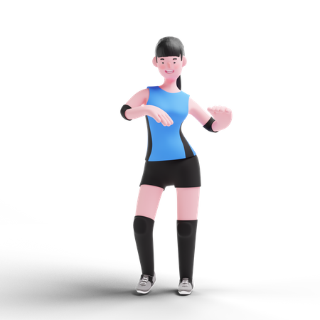 Volleyballspieler feiert Sieg  3D Icon
