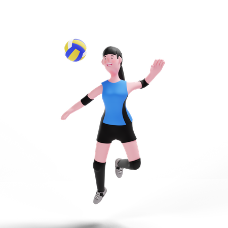 Volleyballspieler spielt im Spiel  3D Icon