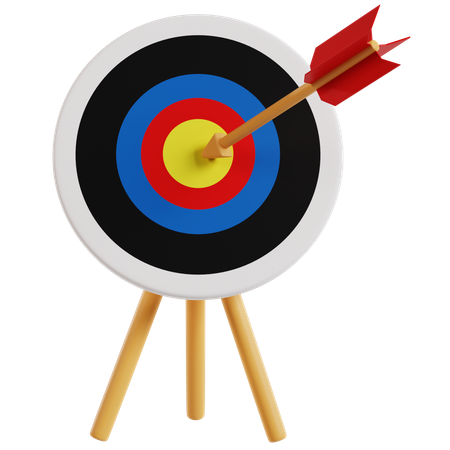Bullseye im Bogensport  3D Icon