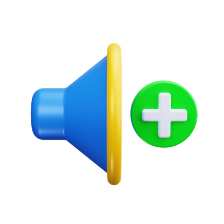 Aumentar o volume  3D Icon