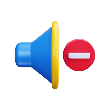 Volume baixo  3D Icon