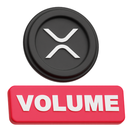 Volume de moedas XRP  3D Icon