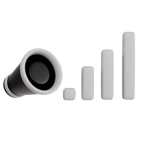 Volume de som do podcast  3D Icon