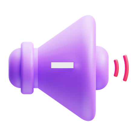 Volume Decrease  3D Icon
