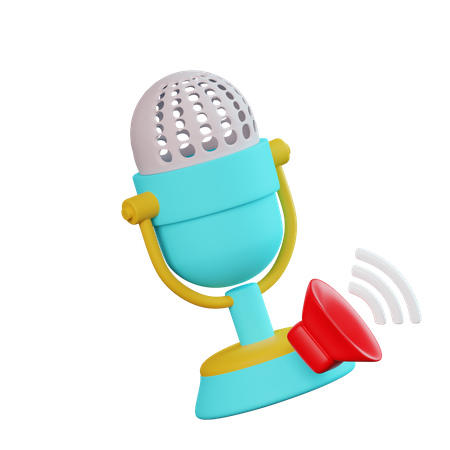 Volume do podcast  3D Icon