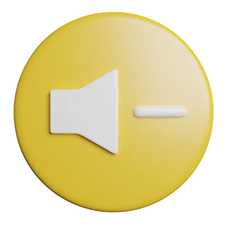 Volume Down Button 3D Icon
