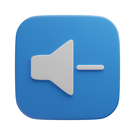Volume Down  3D Icon