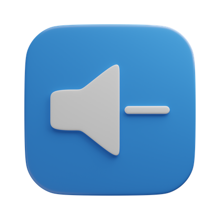 Volume Down  3D Icon