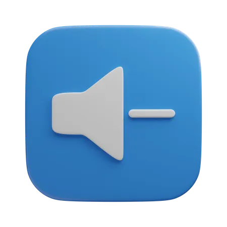 Volume Down  3D Icon