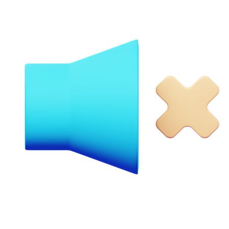 Volume mudo  3D Icon