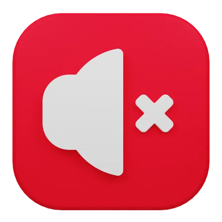 Volume muet  3D Icon