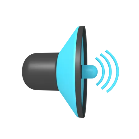 3 D Icon Of Speaker On 3D Icon