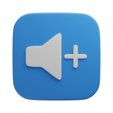 Aumentar o volume  3D Icon