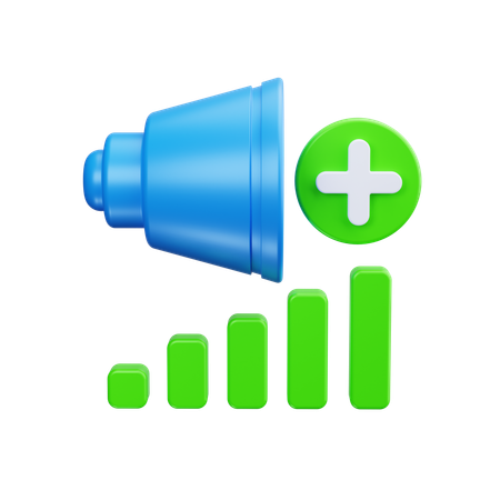 Volume Up  3D Icon