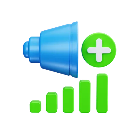 Volume Up  3D Icon