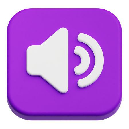 Volume Up  3D Icon