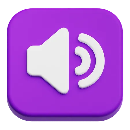 Volume Up  3D Icon