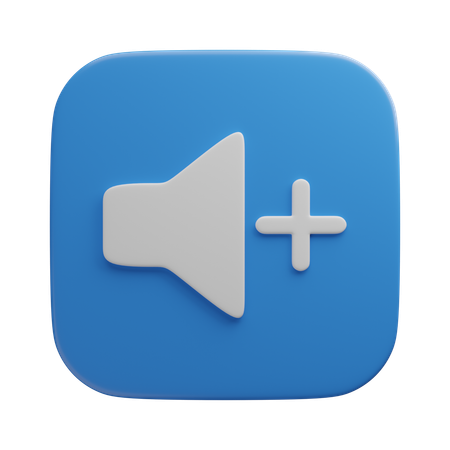 Volume Up  3D Icon