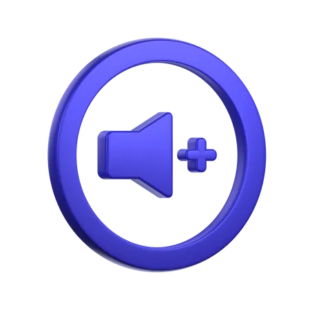 Volume Up Button  3D Icon