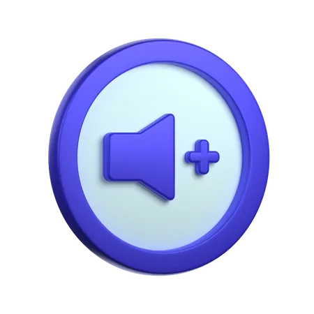 Volume Up Button  3D Icon