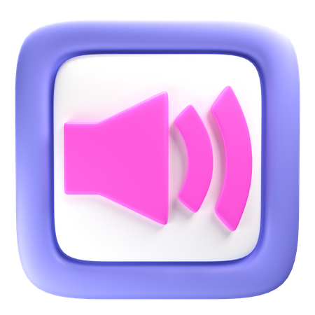 Volume Up Button  3D Icon