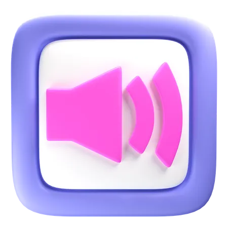 Volume Up Button  3D Icon