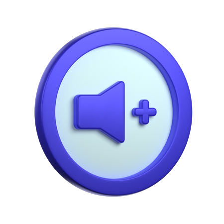Volume Up Button  3D Icon